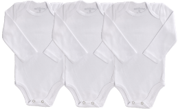 KIT BODY MANGA LONGA - 3 UNIDADES -TAMANHO RN AO G # 0403095 - ESTILINHO