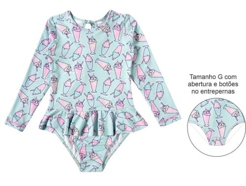 BODY MANGA LONGA PRAIA -  TODDLER - TAMANHO 1 AO 3 # 22963111K - TIP TOP