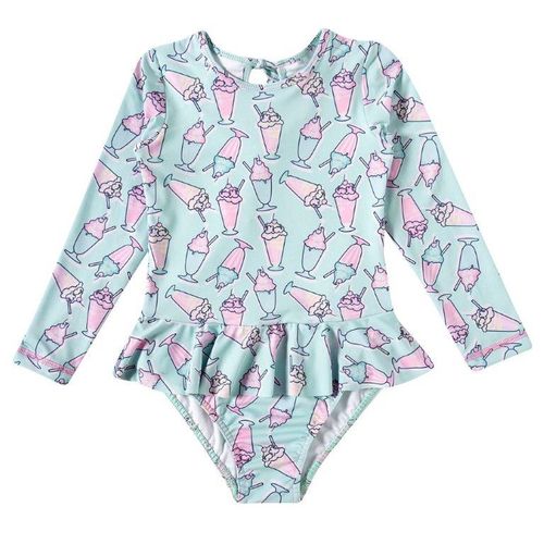 BODY MANGA LONGA PRAIA -  KIDS - TAMANHO 4 AO 10 # 32963111 - TIP TOP
