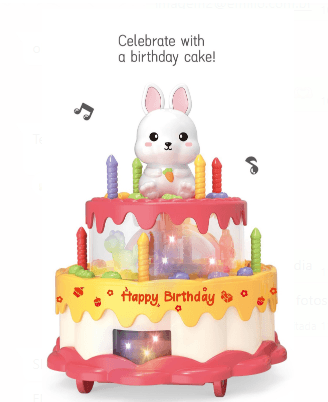 BOLO DE ANIVERSARIO COELHO # 330604898P - COLORIA