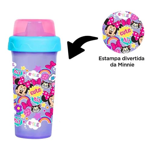 COPO PREMIUM MINNIE - COM TAMPA - 340ML # 03728 - DERMIWIL BABY GO