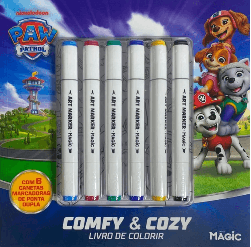 LIVRO DE COLORIR COM 6 CANETAS - PATRULHA CANINA # 584235 - MAGIC KIDS