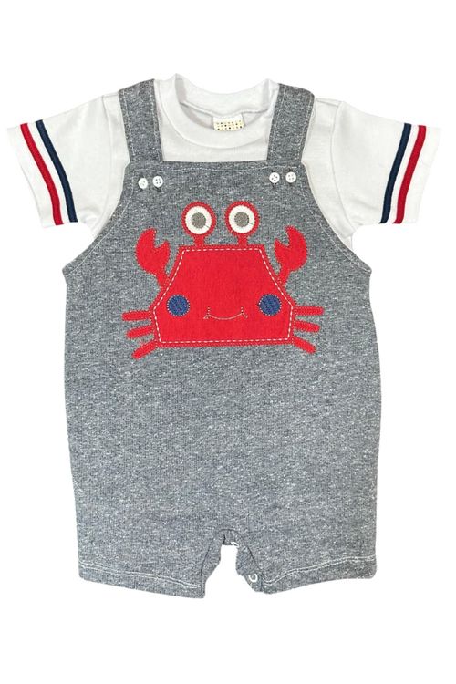 JARDINEIRA COM BODY - MASCULINO - INFANTIL - TAMANHO P AO G # 2561 - PETUTINHA