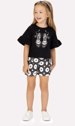 CONJUNTO INFANTIL -  FEMININO - TAMANHO 4 AO 14 #2001295 - MILON