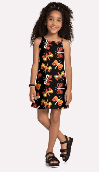 VESTIDO FEMININO - INFANTIL  - TAMANHO 4 AO 16 #1001297 - KYLY