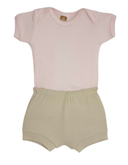 CONJUNTO BODY MANGA CURTA + SHORTS - TAMANHO P AO G # 22927 - POP CUTE