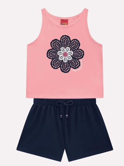 CONJUNTO  INFANTIL - FEMININO - TAMANHO 4 AO 8 #1001310 - KYLY