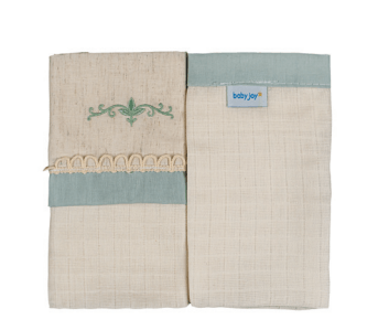 PANO DE BOCA QUADRICULADO - 2 UNIDADES #580796 - BABY JOY