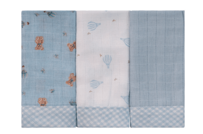 PANO DE BOCA QUADRICULADO - 3 UNIDADES #580476 - BABY JOY