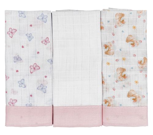 PANO DE BOCA QUADRICULADO - 3 UNIDADES #580476 - BABY JOY