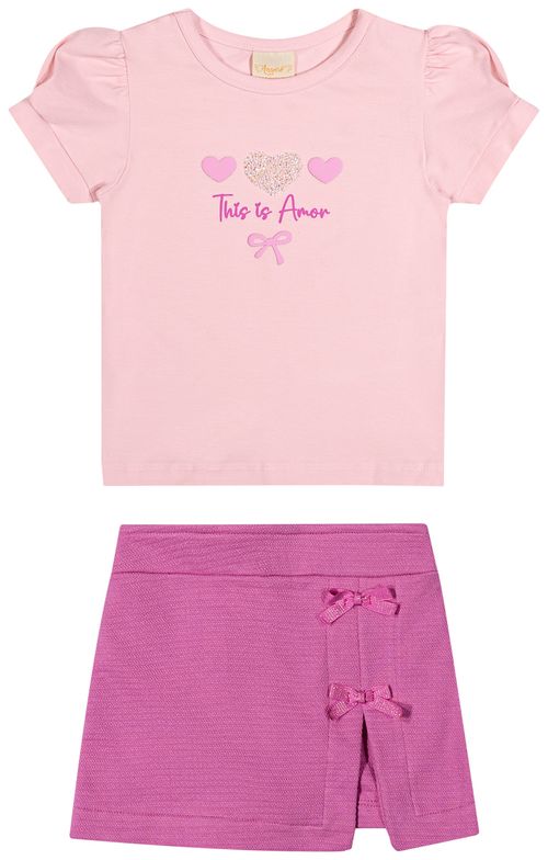 CONJUNTO FEMININO - INFANTIL - TAMANHO 2 AO 8 # 37227 - ANGERÔ