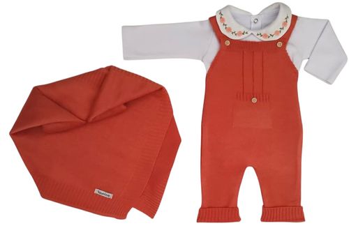 SAÍDA DE MATERNIDADE - MARIA CLARA - 3 PEÇAS - TAMANHO P #268 - TAMINE BABY