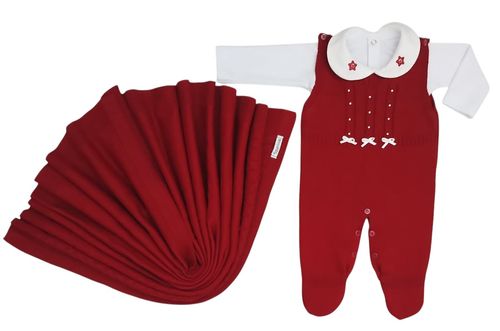 SAÍDA DE MATERNIDADE - LÚ - 3 PEÇAS - TAMANHO P #327 - TAMINE BABY