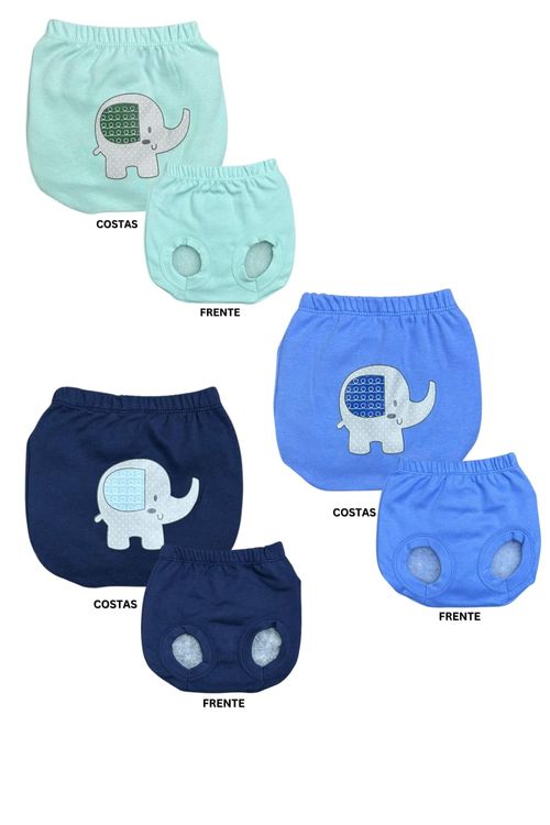 KIT TAPA FRALDAS - MASCULINO - 3 UNIDADES - TAMANHO P AO EG # 8705 - PETUTINHA