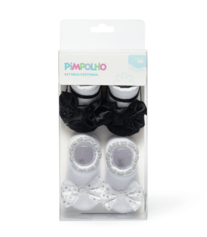 KIT MEIA C/2 PARES - FEMININO - TAMANHO RN # 0301121 - PIMPOLHO