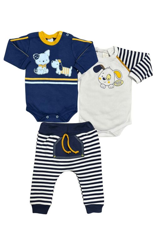 KIT BODY+ CULOTE - MASCULINO - 3  PEÇAS - TAMANHO P AO EX # 8716 - PETUTINHA