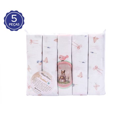 FRALDA COM BAINHA  - 5 UNIDADES  - MUITO MIMO # 53-47 - MINASREY