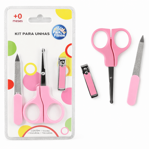 KIT TESOURA LIXA E CORTADOR PARA UNHAS # 7788 - GALA PAIS & FILHOS