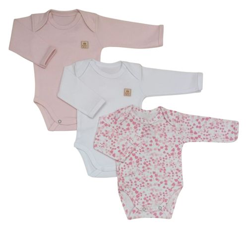 KIT BODY MANGA LONGA - 3 UNIDADES - TAMANHO RN AO G # 5132011 - BABY BEST