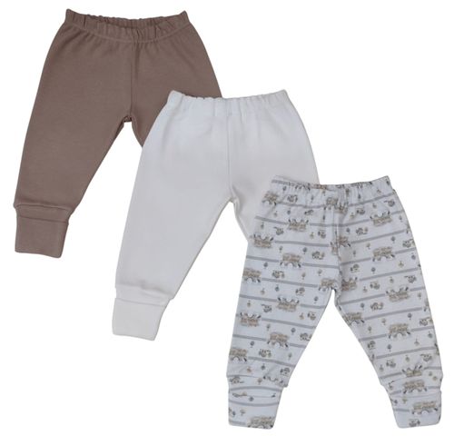 KIT CULOTE PÉ REVERSÍVEL - 3 UNIDADES - TAMANHO RN AO G # 5433015 - BABY BEST