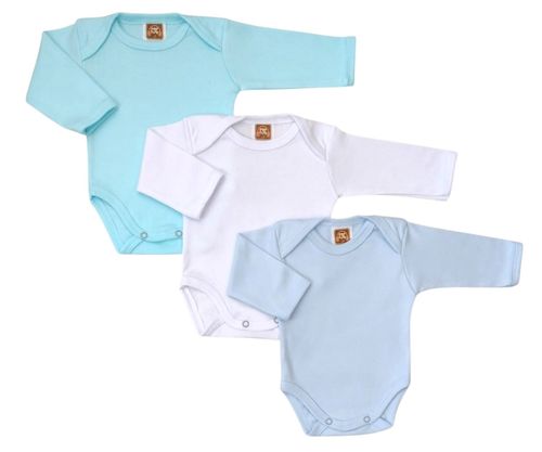 KIT BODY MANGA LONGA - 3 UNIDADES - TAMANHO RN AO G # 13915 - POP CUTE