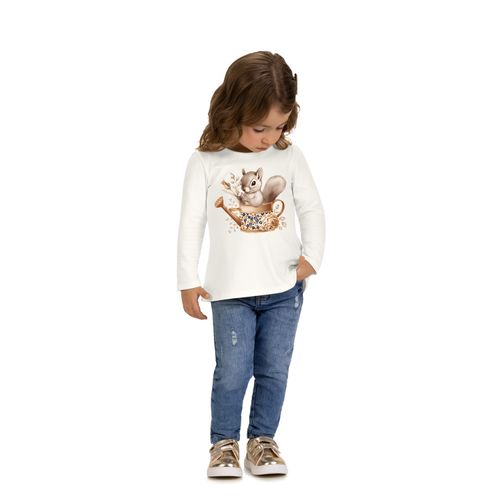 BLUSA INFANTIL -  FEMININA - TAMANHO 1 AO 8 # 2001458 - MILON
