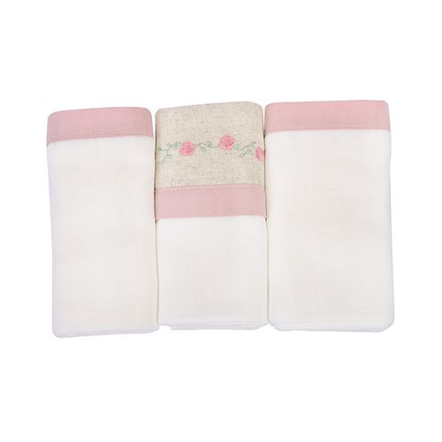 FRALDA BORDA -  70 X 68CM-  3 UNIDADES - LOUPIOT NATURE #531250 - MINASREY