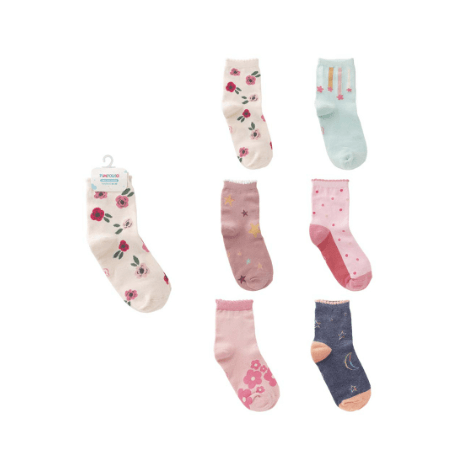 KIT MEIA CANO ALTO COLORIDA - FEMININO - 6 PARES - TAMANHO 35 A 38 # 0301190 - PIMPOLHO