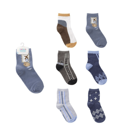 KIT MEIA CANO ALTO COLORIDA - MASCULINO - 6 PARES - TAMANHO 35 A 38 # 0301191 - PIMPOLHO