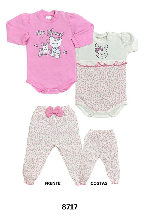 KIT BODY + CULOTE  - 3 PEÇAS - TAMANHO P AO EG # 8717 - PETUTINHA