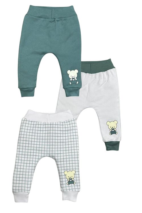 KIT CULOTE PÉ VIRA  - MASCULINO - 3 UNIDADES - TAMANHO RN AO EG # 8754 - PETUTINHA
