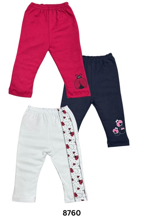 KIT CULOTE - FEMININO - 3 UNIDADES - TAMANHO RN AO EG # 8760 - PETUTINHA
