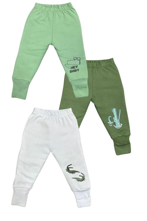 KIT CULOTE PÉ VIRA  - MASCULINO - 3 UNIDADES - TAMANHO RN AO EG # 8766 - PETUTINHA