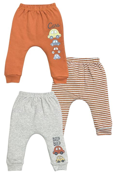 KIT CULOTE COM PUNHO - MASCULINO - 3 UNIDADES - TAMANHO RN AO EG # 8762 - PETUTINHA