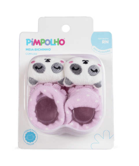 MEIA BICHINHO LED - FEMININO - TAMANHO RN # 0301653 - PIMPOLHO