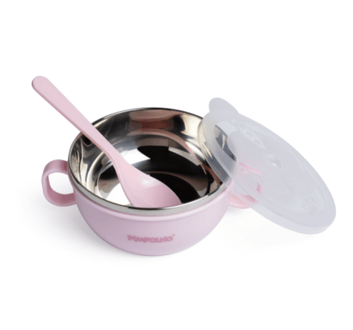 TIGELA INOX COM TAMPA E COLHER - 300ML #0301666 - PIMPOLHO