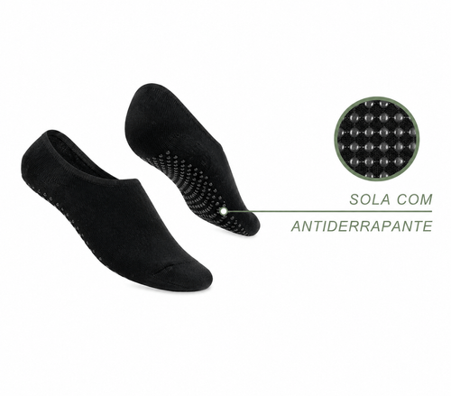 MEIA PILATES - MASCULINA -  TAMANHO 38 AO 43 # 4400.002 - SELENE