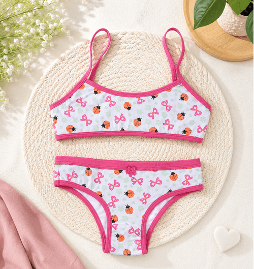 CONJUNTO CALCINHA + TOP INFANTIL ESTAMPADO - TAMANHO P AO G # 340 - ROSASTYL