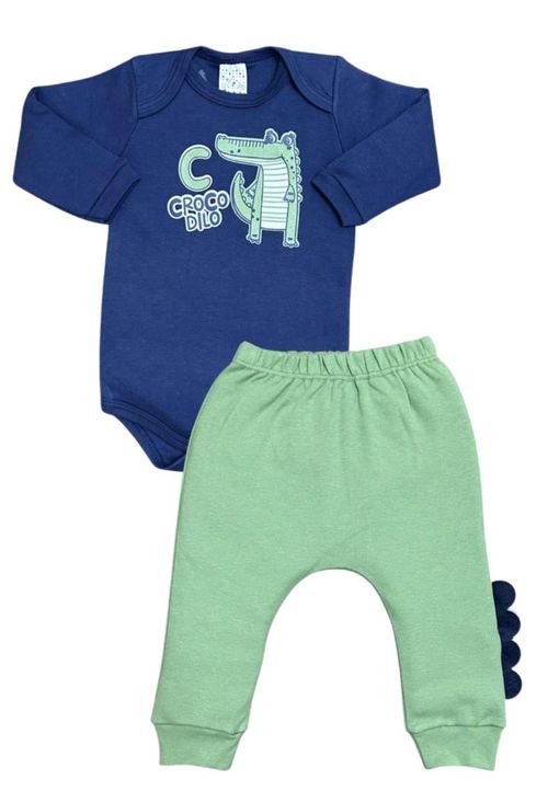 CONJUNTO BODY MANGA LONGA + CULOTE - MASCULINO - TAMANHO P AO EG # 8773 - PETUTINHA