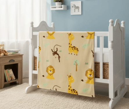 COBERTOR BABY FLANNEL KIM -  90CMx110M # BFKIMIN202201 - ETRURIA