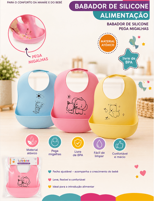 BABADOR DE SILICONE #3201 - LULLY BEBÊ