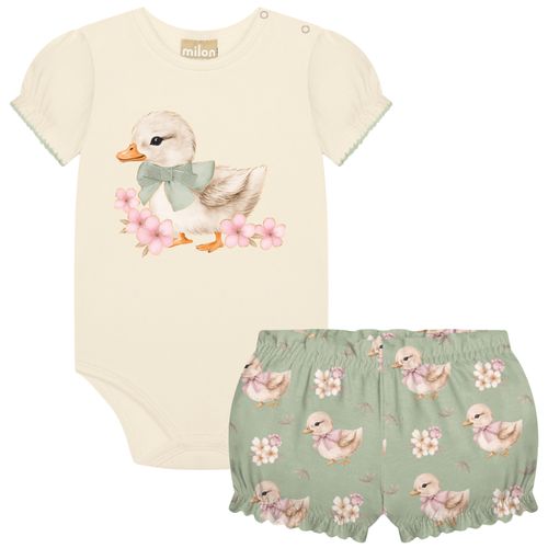 CONJUNTO FEMININO - INFANTIL - TAMANHO 6 A18 MESES #2001841 - MILON