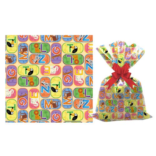 SAQUINHO PARA PRESENTE - 20X29 - ABC ANIMADO - 50 UNIDADES # 1199-285 - GALA PAIS&FILHOS