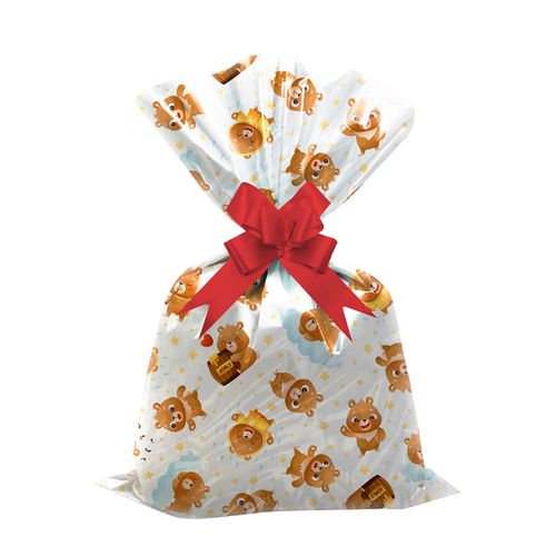 SAQUINHO PARA PRESENTE - 20X29 - HONEY BEAR - 50 UNIDADES # 1199-287 - GALA PAIS&FILHOS