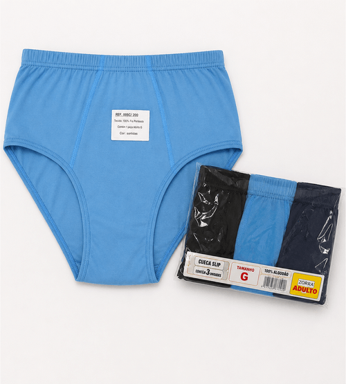 KIT CUECA ADULTO - 3 UNIDADES - TAMANHO EG #1002 - KELLYNHA