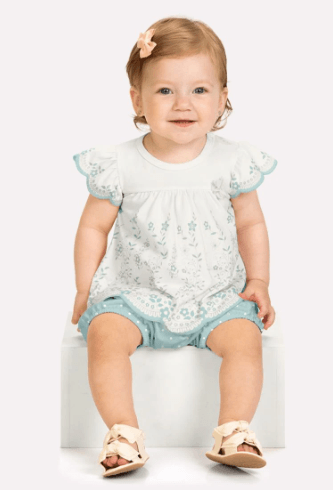 CONJUNTO FEMININO - INFANTIL - TAMANHO  6 A 18 MESES #2001844 - MILON