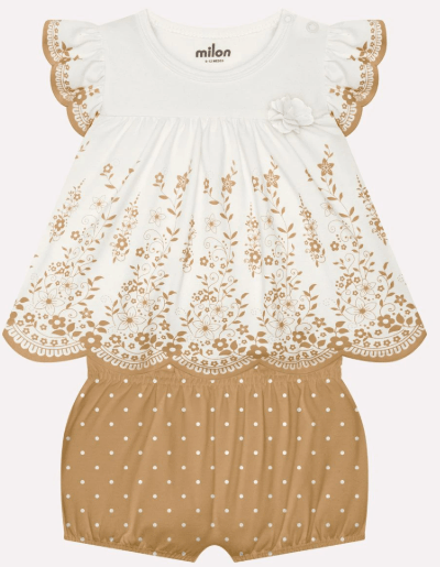CONJUNTO FEMININO - INFANTIL - TAMANHO 6A AO 18M #2001844 - MILON