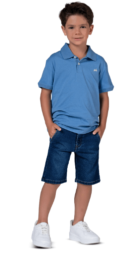 BERMUDA - MASCULINO - TAMANHO 4 AO 8 #3392 - MANIA JEANS