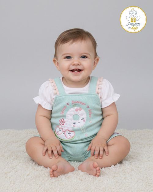 MACACÃO CURTO INFANTIL- TAMANHO P AO G #26376 - PRESENTE DE ANJO