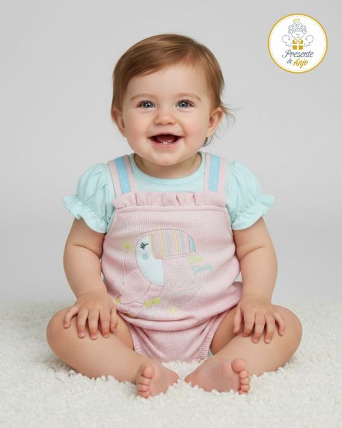 MACACÃO CURTO INFANTIL- TAMANHO P AO G #26377 - PRESENTE DE ANJO